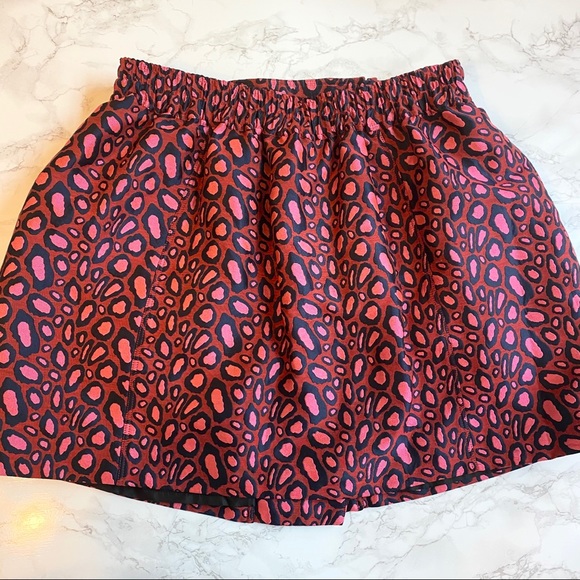 Kenzo Leopard Print Mini Skirt Pink/Red Medium - Picture 7 of 11